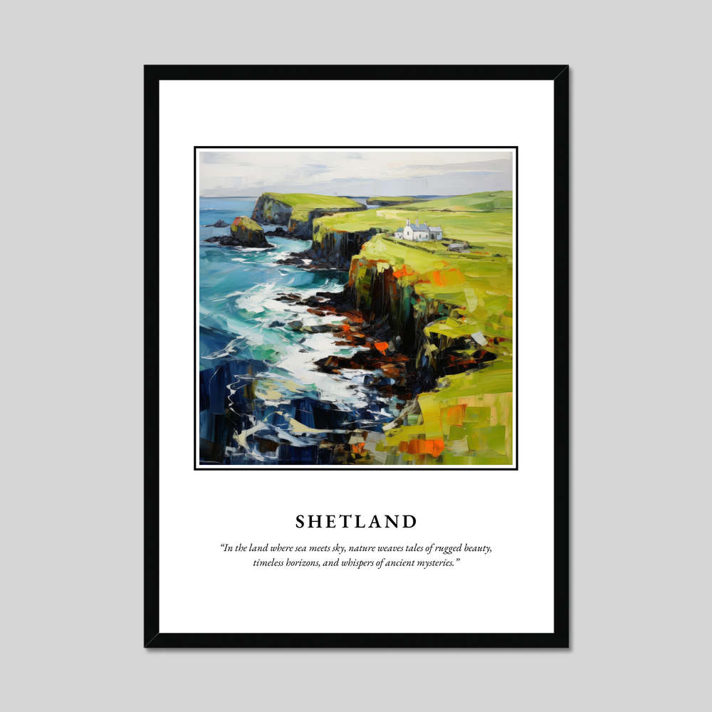 Poster in a black frame