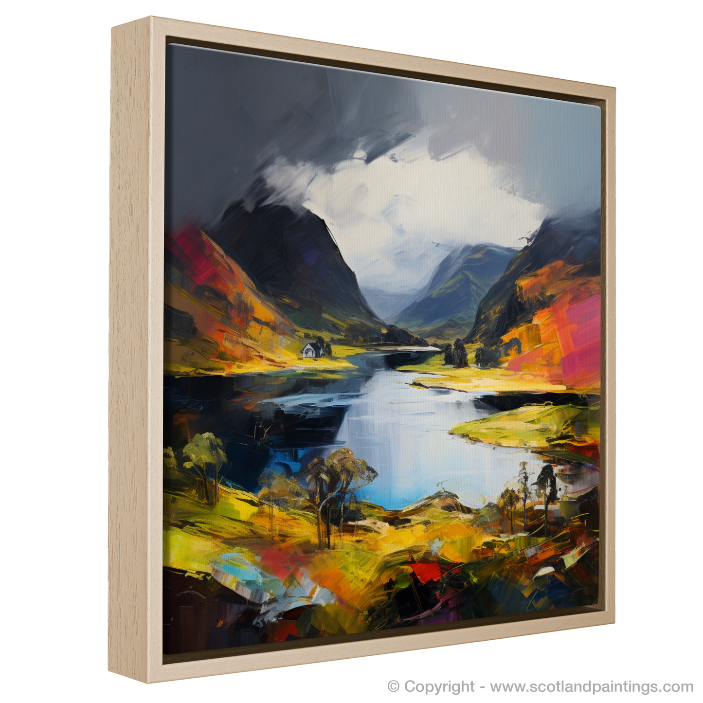Painting and Art Print of Loch Glencoul, Sutherland entitled "Wild Embrace of Loch Glencoul".
