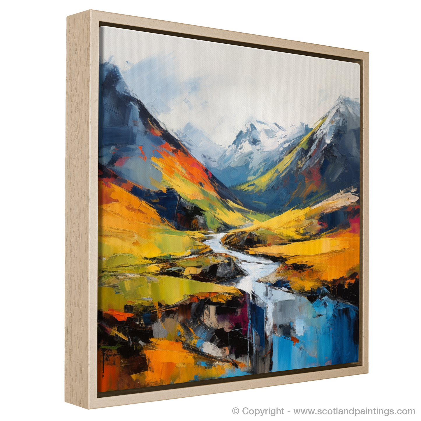 Painting and Art Print of Meall nan Tarmachan entitled "Highland Fervor: An Expressionist Ode to Meall nan Tarmachan".