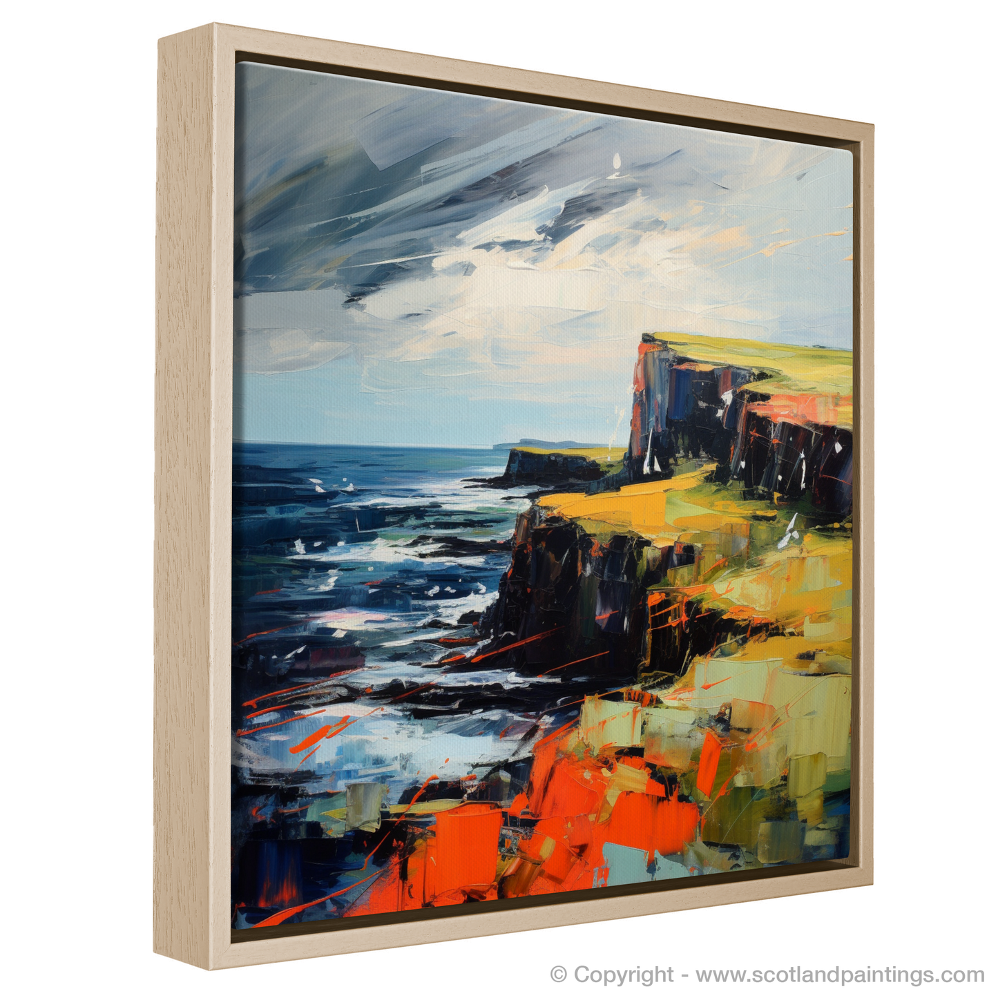 Painting and Art Print of Orkney, North of mainland Scotland entitled "Orkney's Wild Symphony".