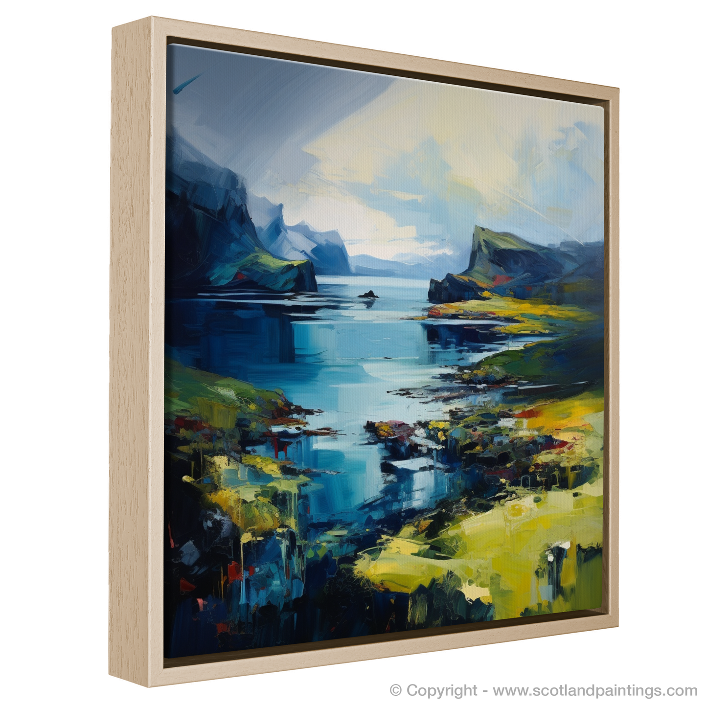 Painting and Art Print of Isle of Skye's smaller isles, Inner Hebrides entitled "Isle of Skye's Wild Isles: An Expressionist Ode".