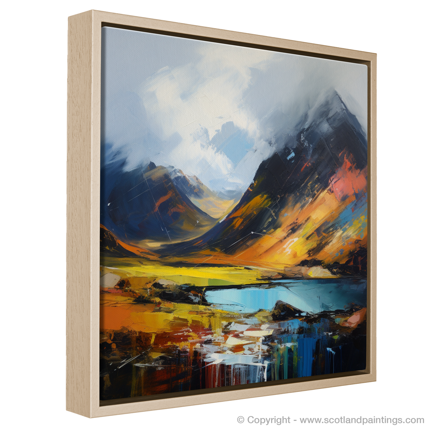 Painting and Art Print of Beinn Narnain entitled "Beinn Narnain Unleashed: An Expressionist Homage to the Scottish Highlands".