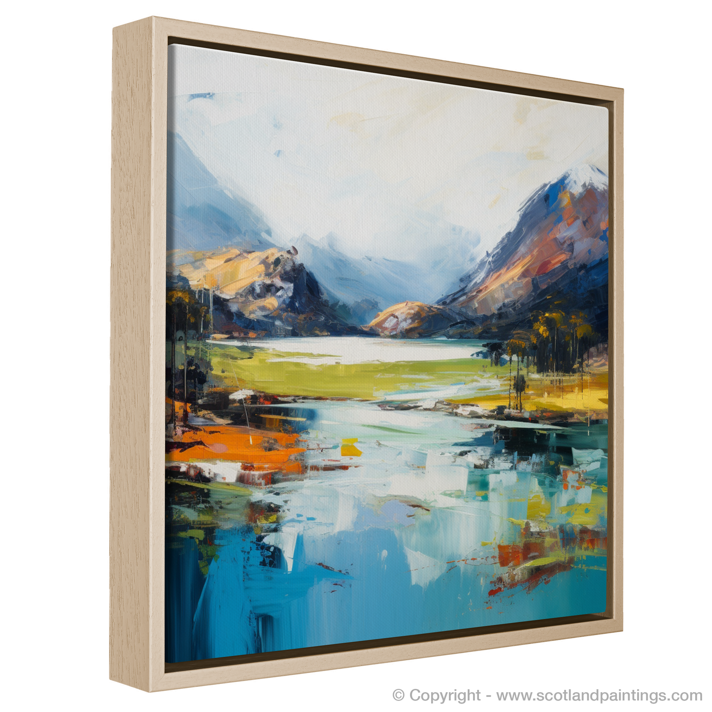 Painting and Art Print of Loch Shiel, Highlands entitled "Majestic Loch Shiel: An Expressionist Ode to the Scottish Highlands".