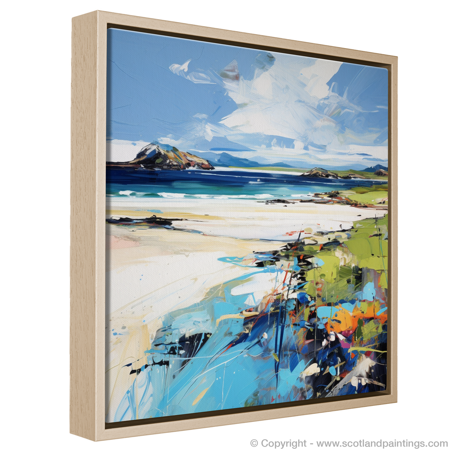 Painting and Art Print of Camusdarach Beach entitled "Expressionist Ode to Camusdarach Beach".