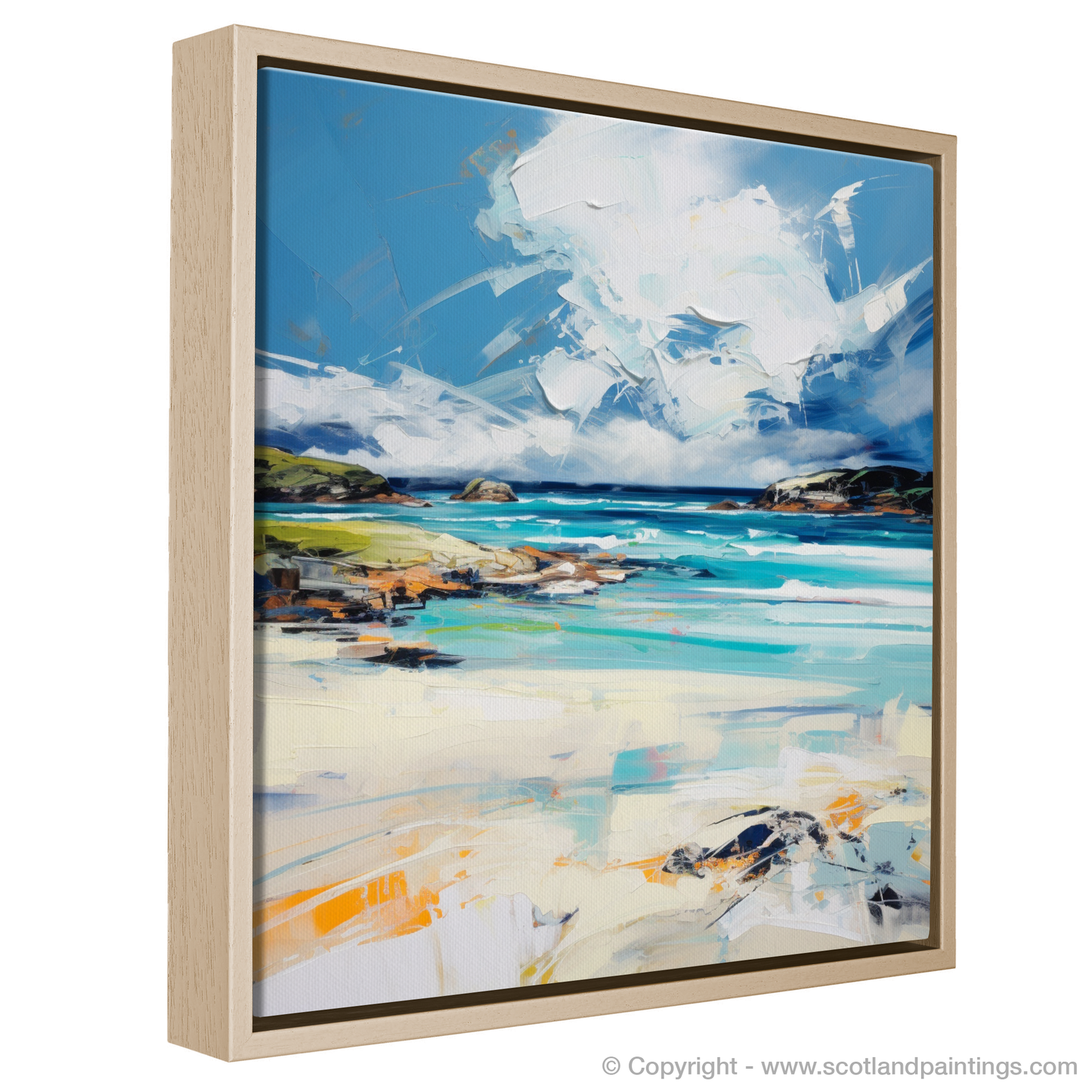 Painting and Art Print of Camusdarach Beach entitled "Expressionist Ode to Camusdarach Beach".