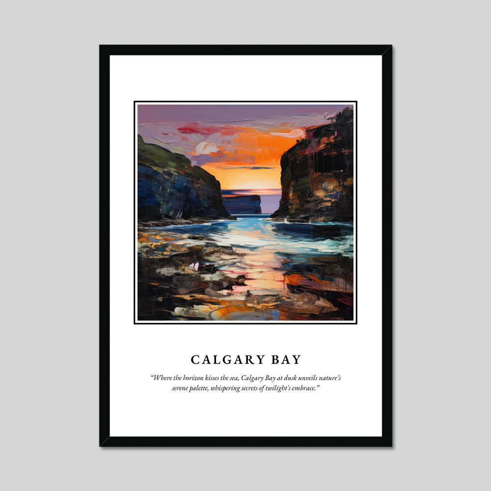 Poster in a black frame