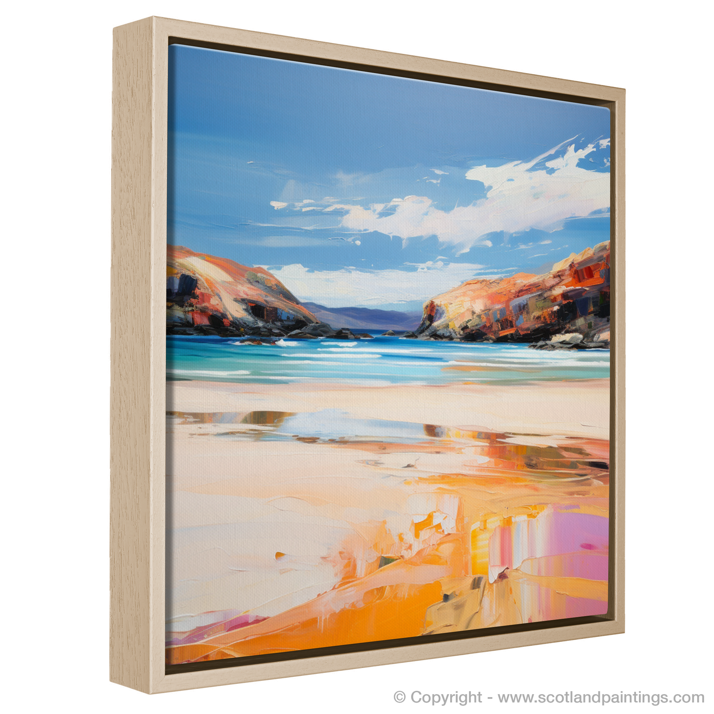 Painting and Art Print of Sandwood Bay, Sutherland. Expressionist Radiance of Sandwood Bay Sutherland.