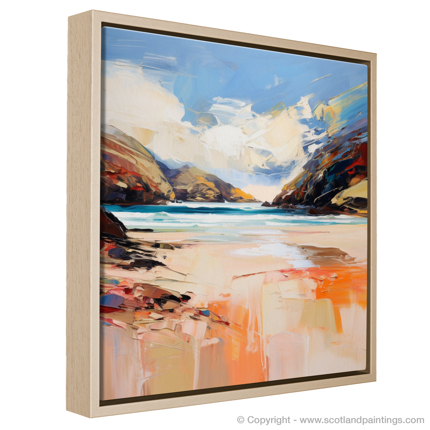 Painting and Art Print of Sandwood Bay, Sutherland entitled "Expressionist Ode to Sandwood Bay".