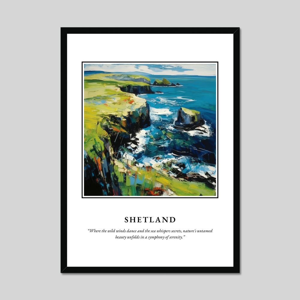 Poster in a black frame