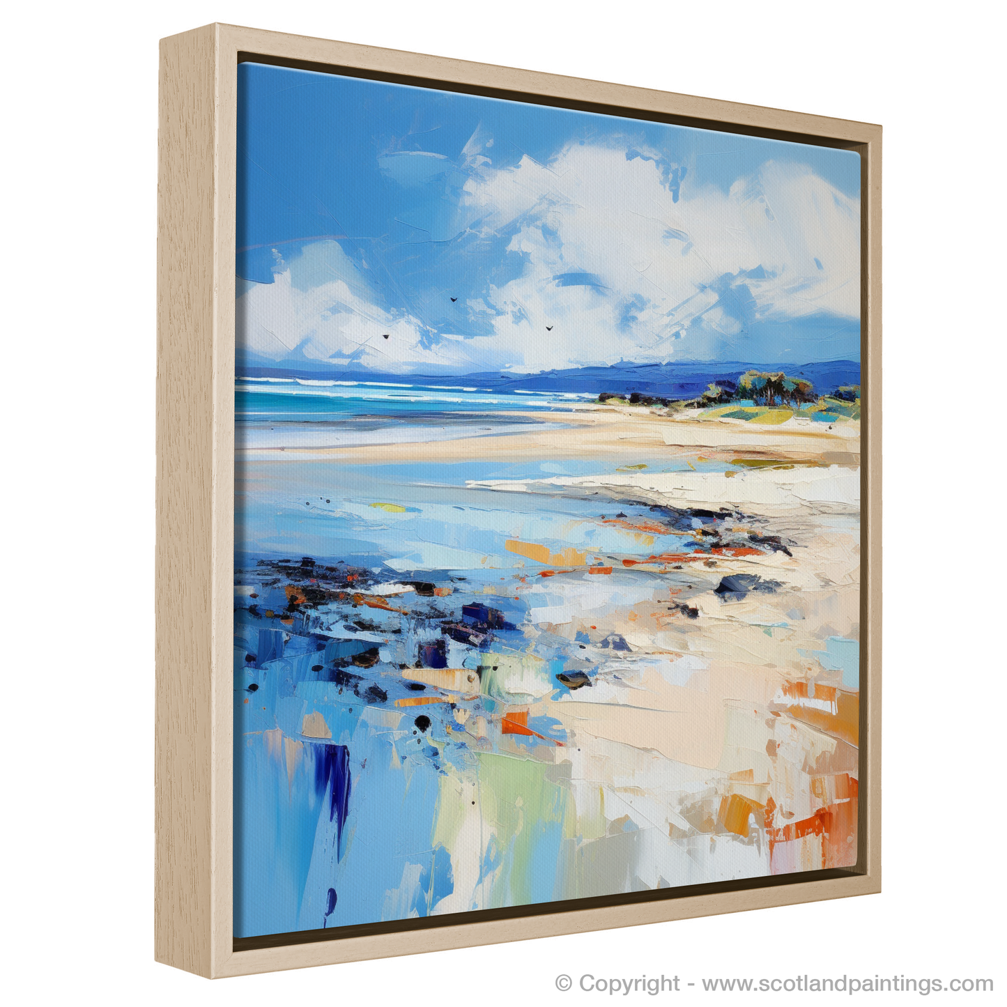 Painting and Art Print of Nairn Beach, Nairn entitled "Ethereal Shores of Nairn Beach".