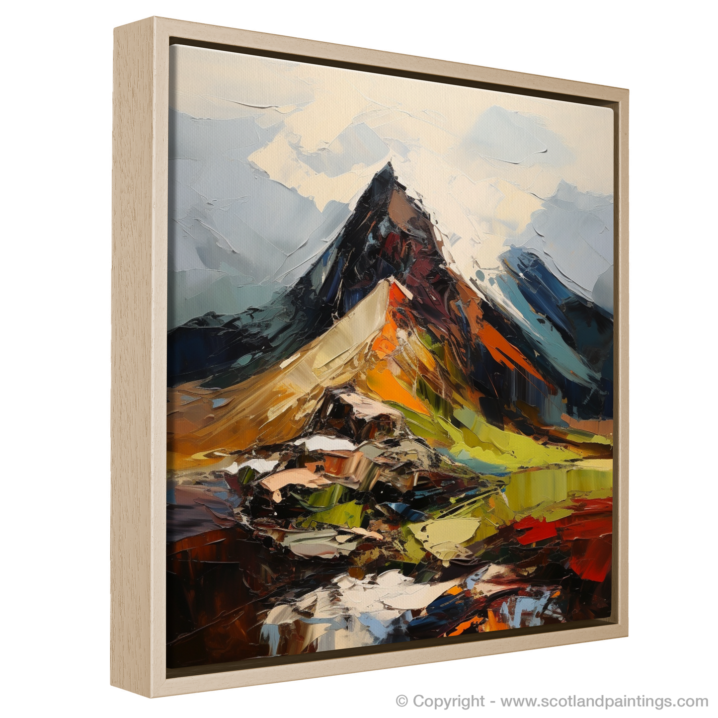 Painting and Art Print of Cairn Gorm, Highlands entitled "Cairn Gorm Unleashed: An Expressionist Ode to the Highlands".