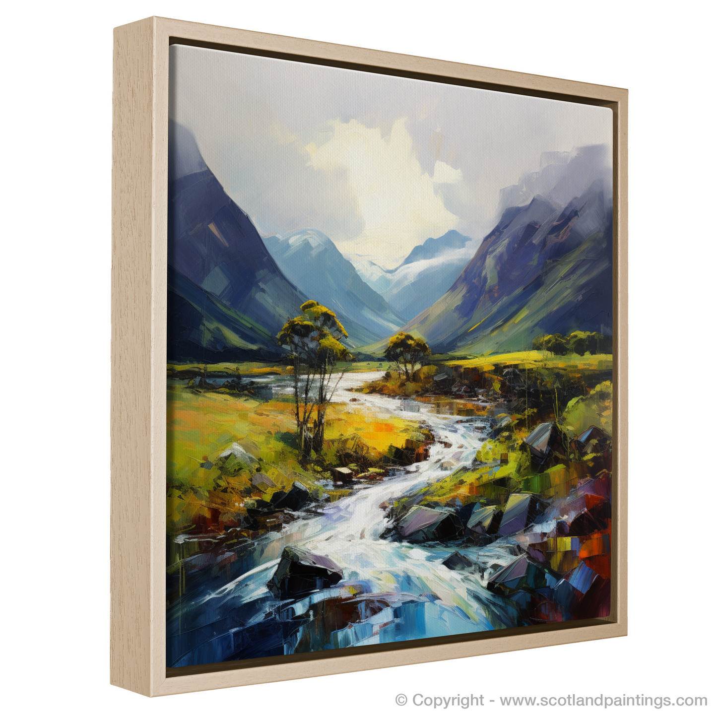 Painting and Art Print of Morning dew in Glencoe entitled "Morning Dew Dance in Glencoe".