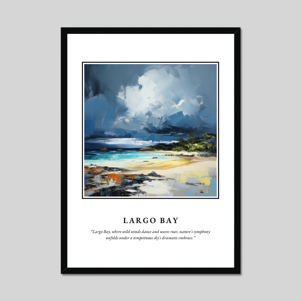 Poster in a black frame