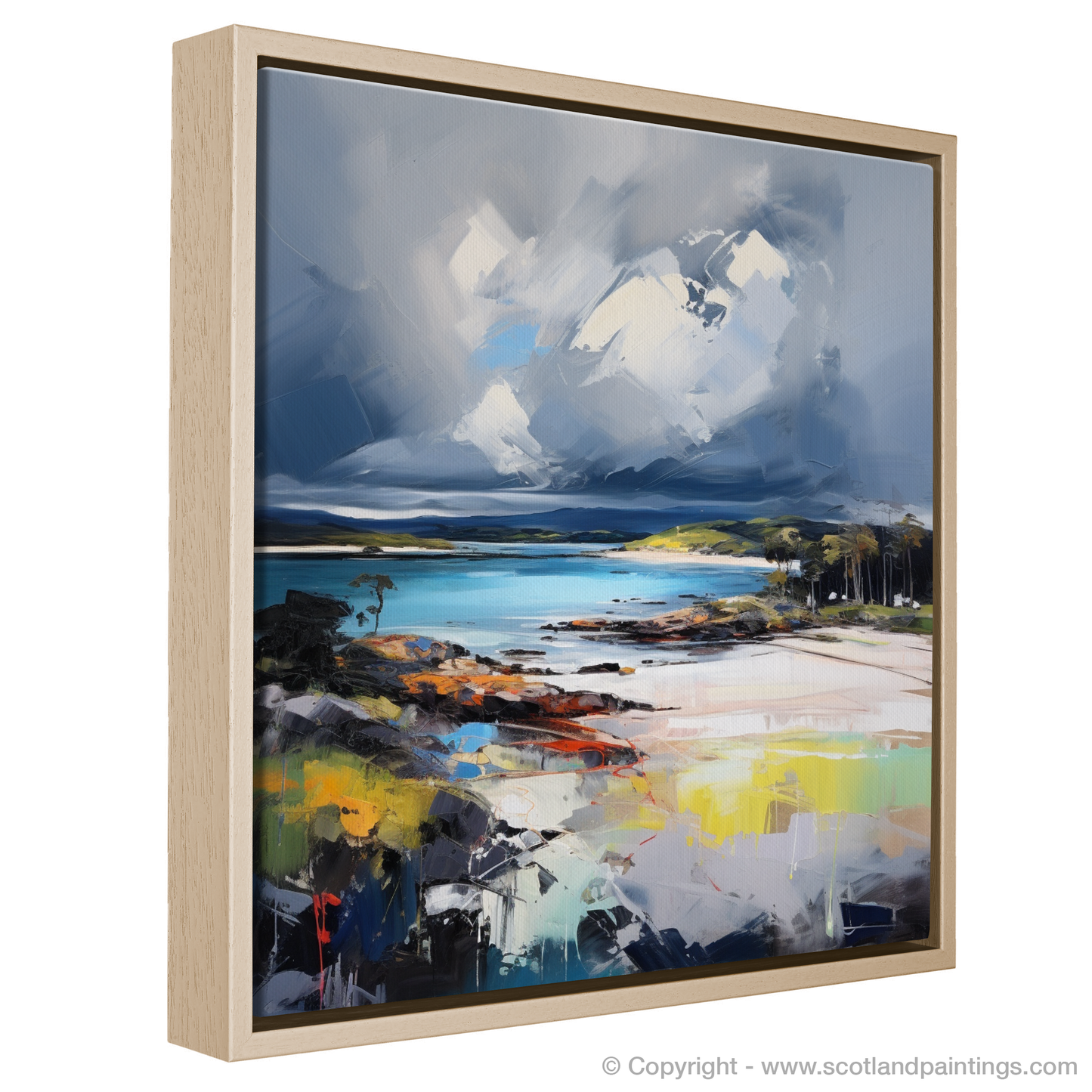 Painting and Art Print of Largo Bay with a stormy sky entitled "Storm’s Embrace at Largo Bay".