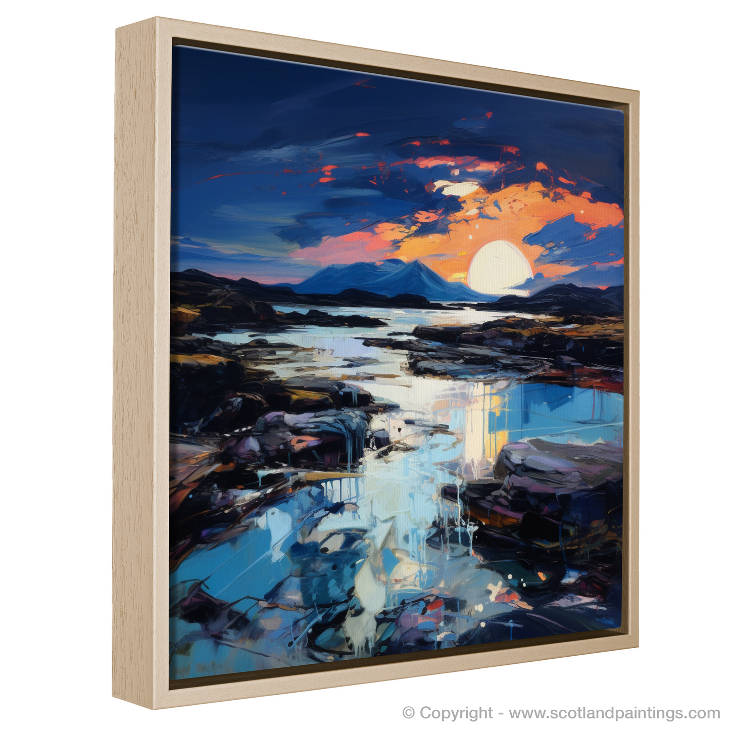Painting and Art Print of Sound of Iona at dusk. Dusk's Embrace at Sound of Iona.