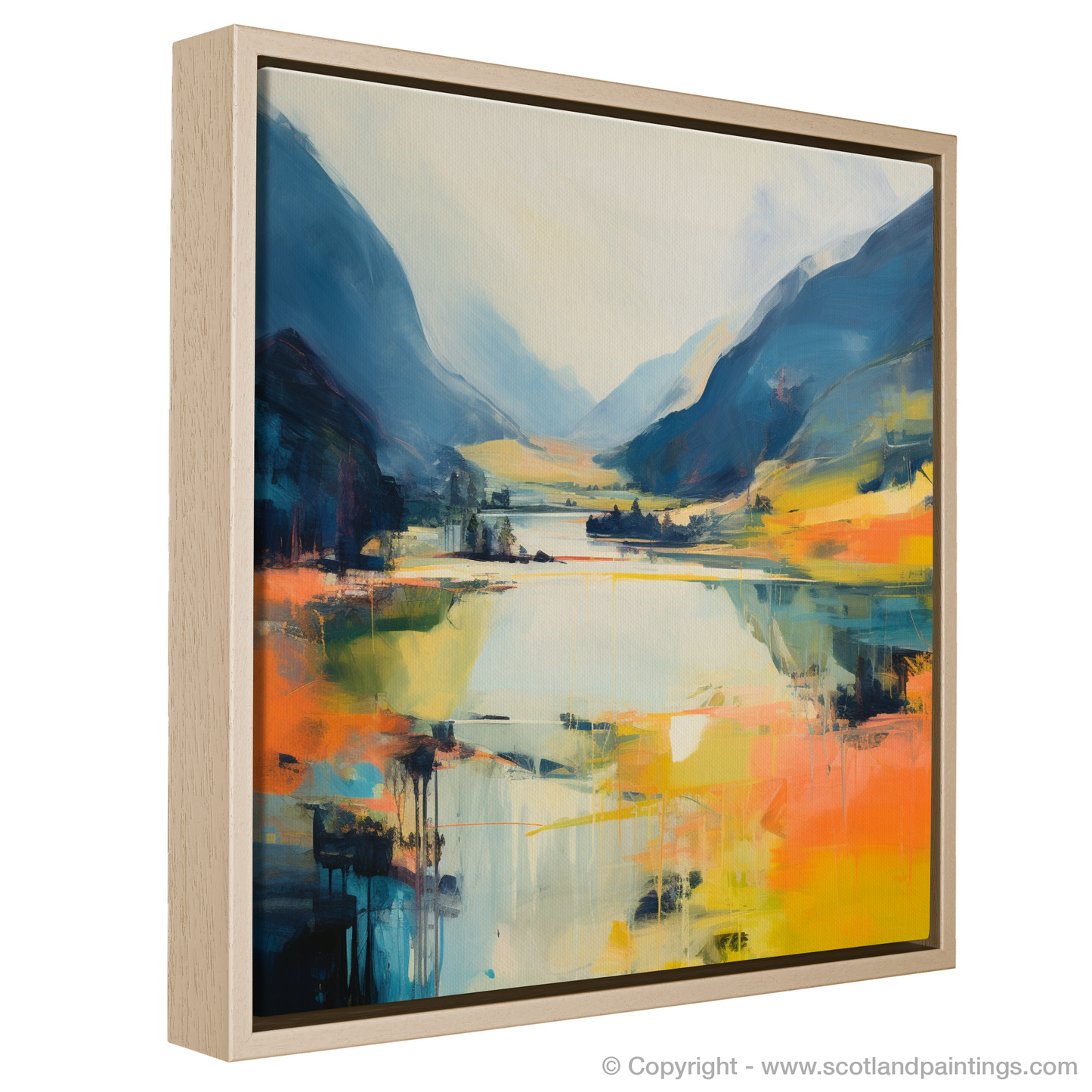 Painting and Art Print of Glenfinnan, Highlands in summer entitled "Summer Serenade in Glenfinnan Highlands".
