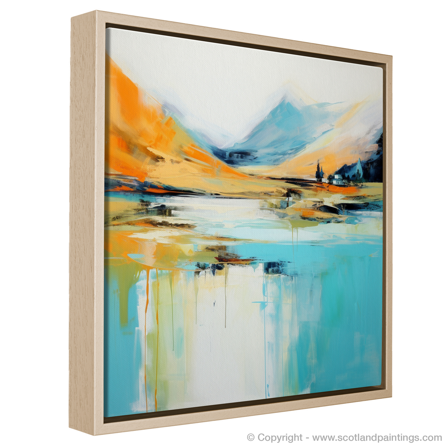 Painting and Art Print of Glenfinnan, Highlands in summer entitled "Highland Summer Essence: An Abstract Glenfinnan Panorama".
