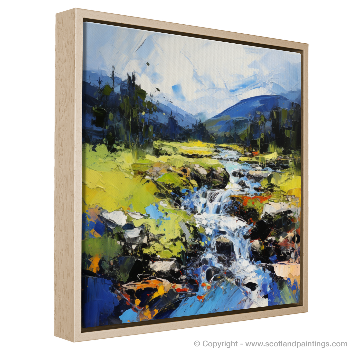 Painting and Art Print of Glen Esk, Angus in summer entitled "Summer Splendour of Glen Esk".