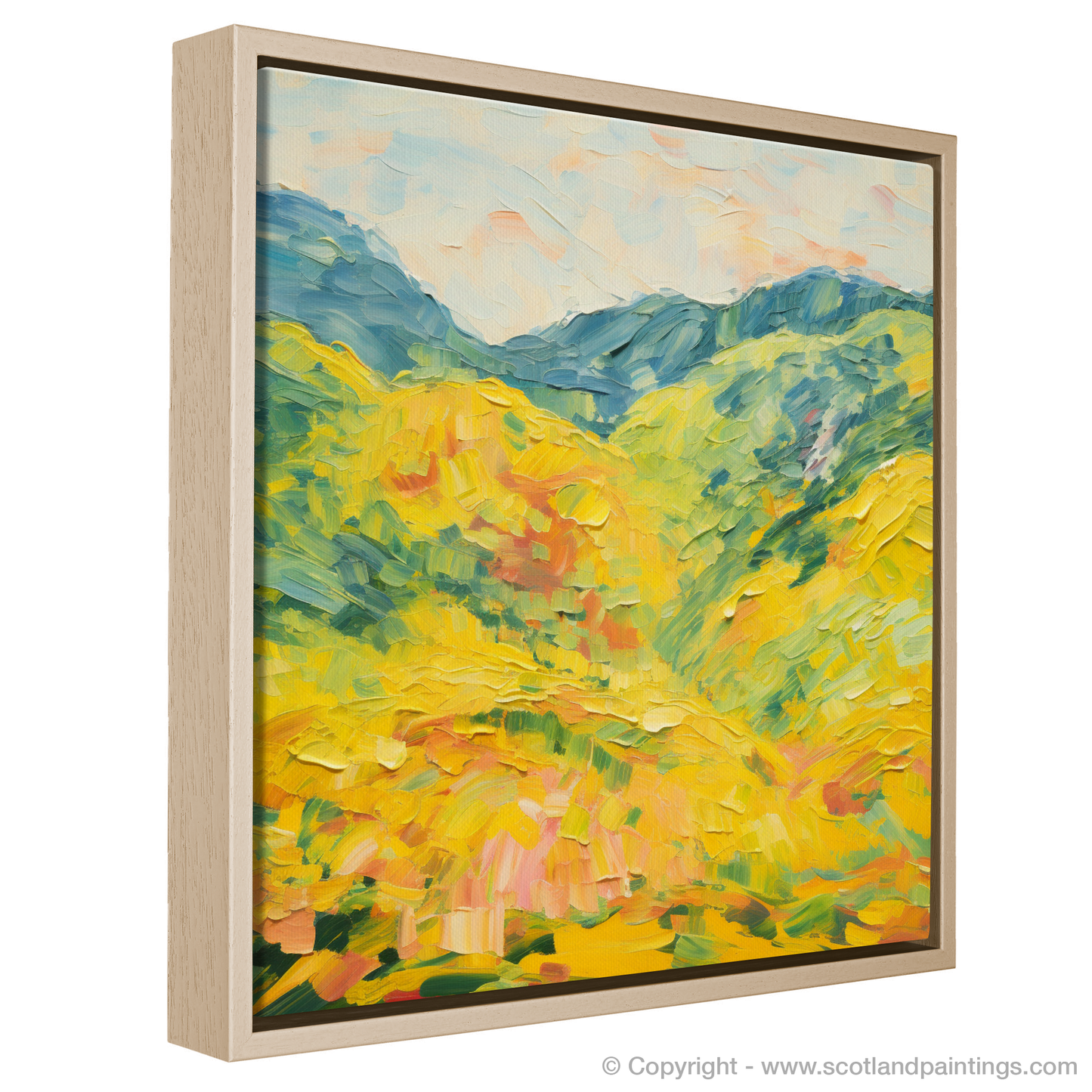 Painting and Art Print of Glen Garry, Highlands in summer entitled "Summer Abstraction of Glen Garry Highlands".