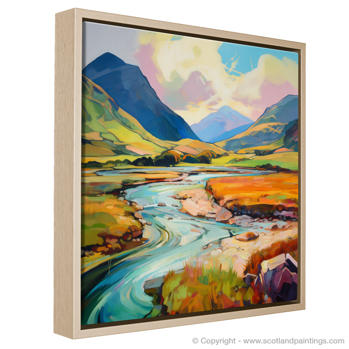 Painting and Art Print of Glen Sannox, Isle of Arran in summer entitled "Summer Serenade at Glen Sannox".