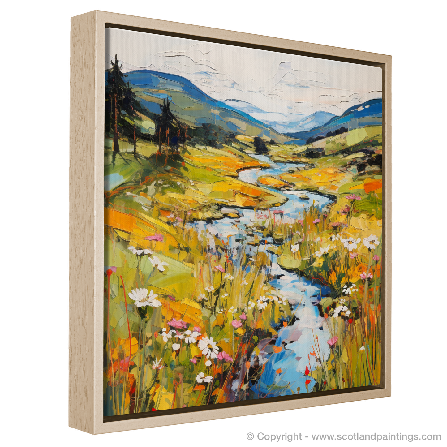 Painting and Art Print of Glen Rosa, Isle of Arran in summer entitled "Summer Splendour in Glen Rosa".