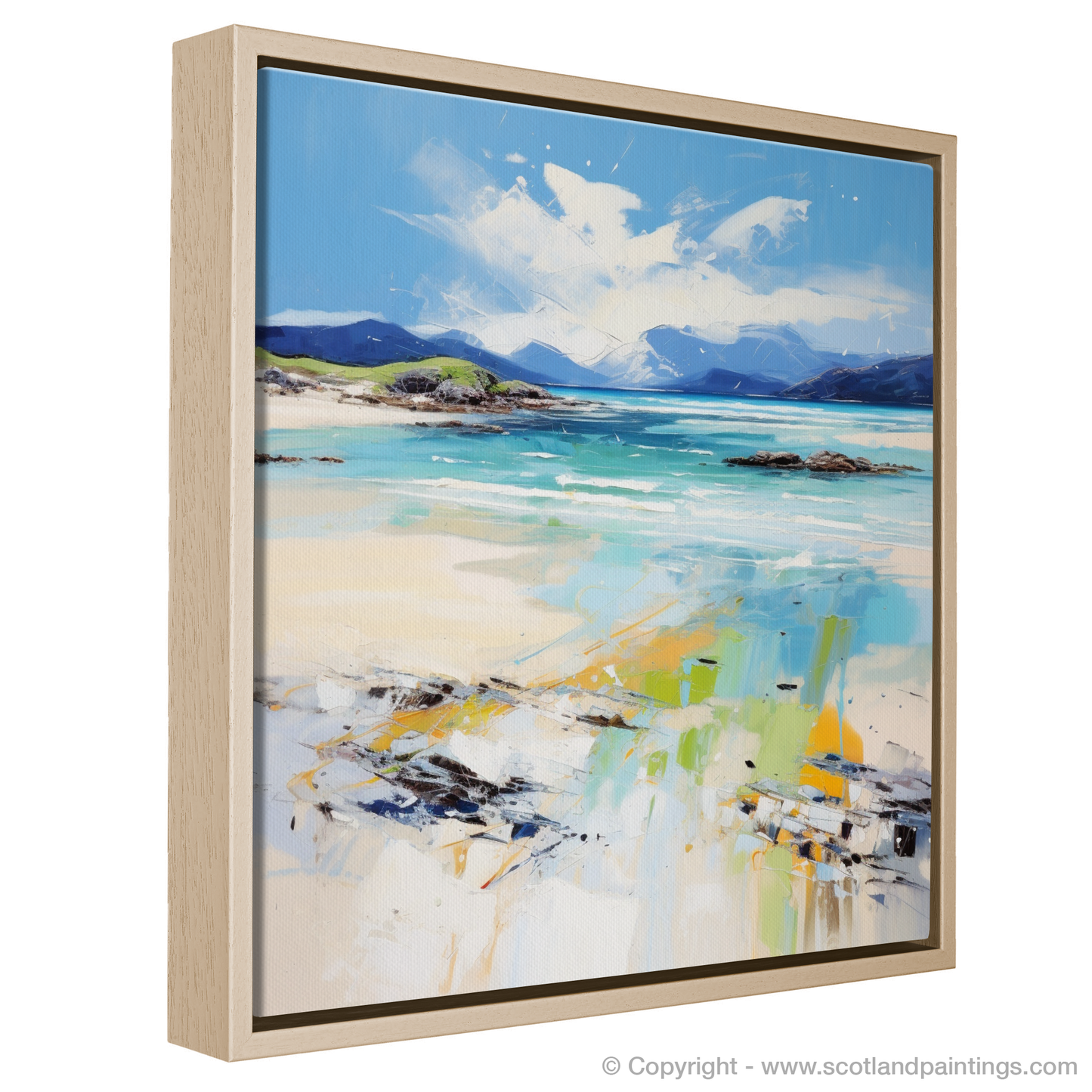 Painting and Art Print of Seilebost Beach, Isle of Harris in summer. Summer Serenade at Seilebost Beach.