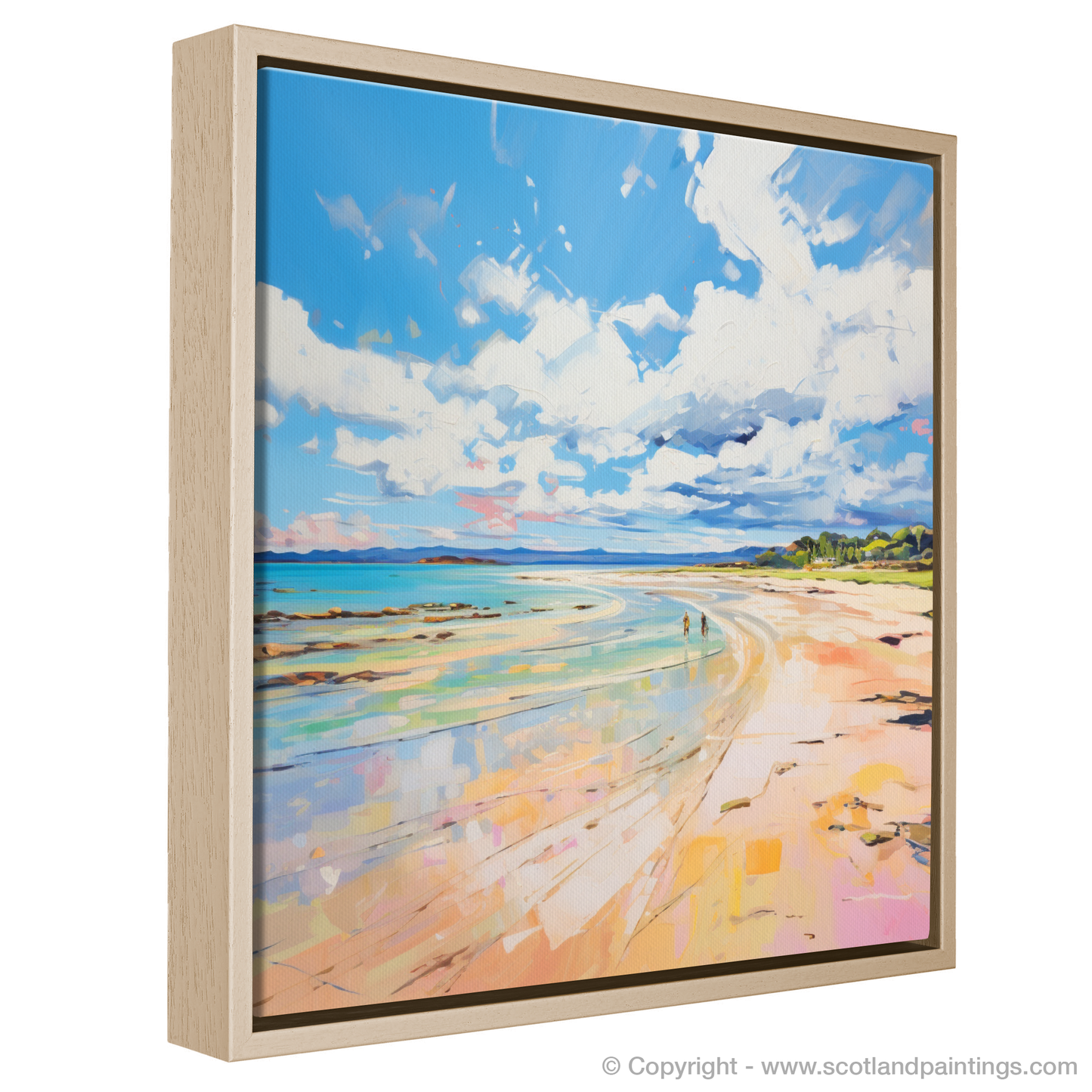 Painting and Art Print of Longniddry Beach, East Lothian in summer entitled "Summer Splendour at Longniddry Beach".