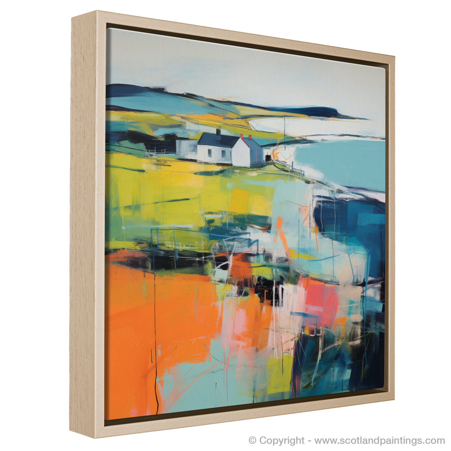 Painting and Art Print of Orkney, North of mainland Scotland in summer entitled "Orkney Summer Vibrance".