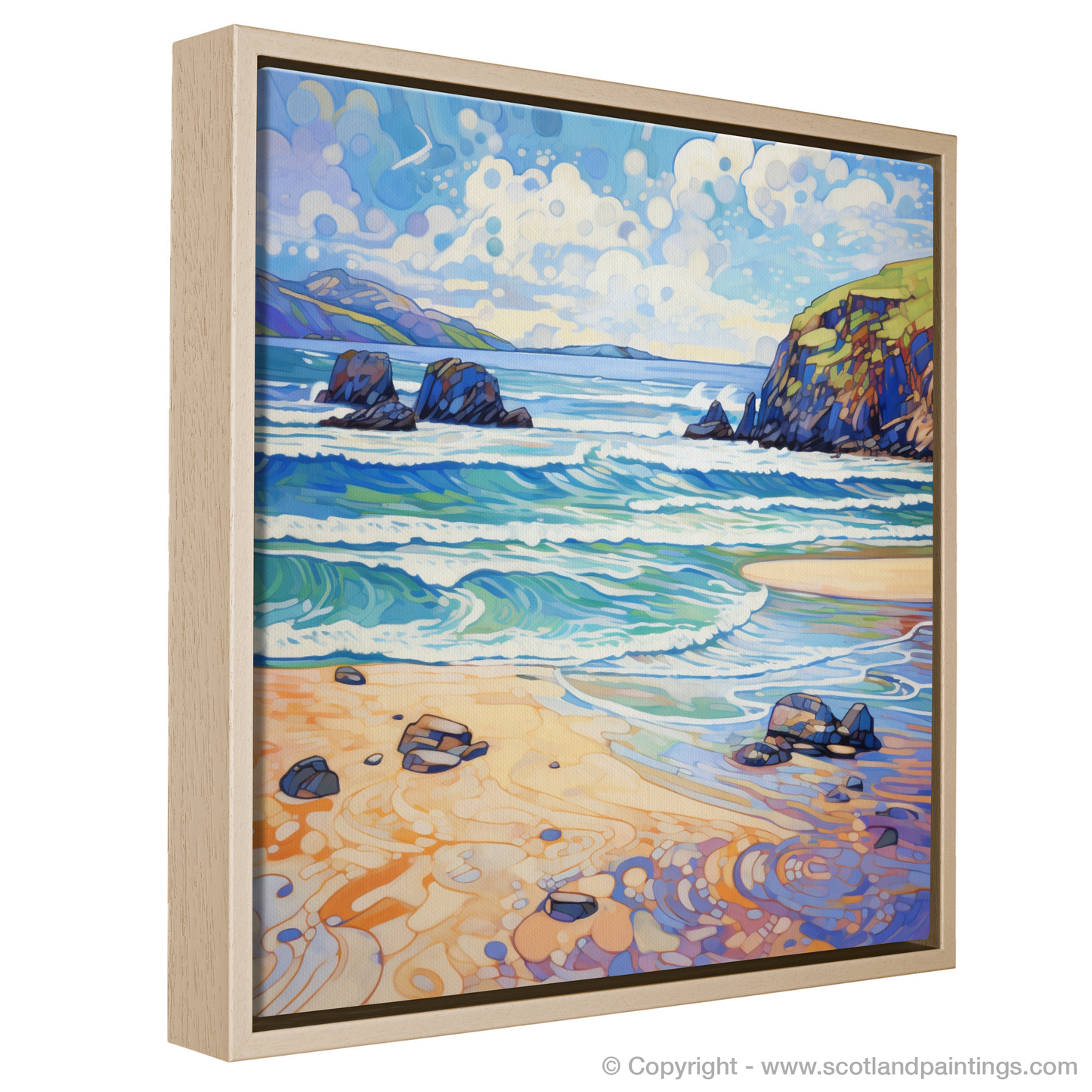 Painting and Art Print of Durness Beach, Sutherland in summer entitled "Summer Serenade at Durness Beach".