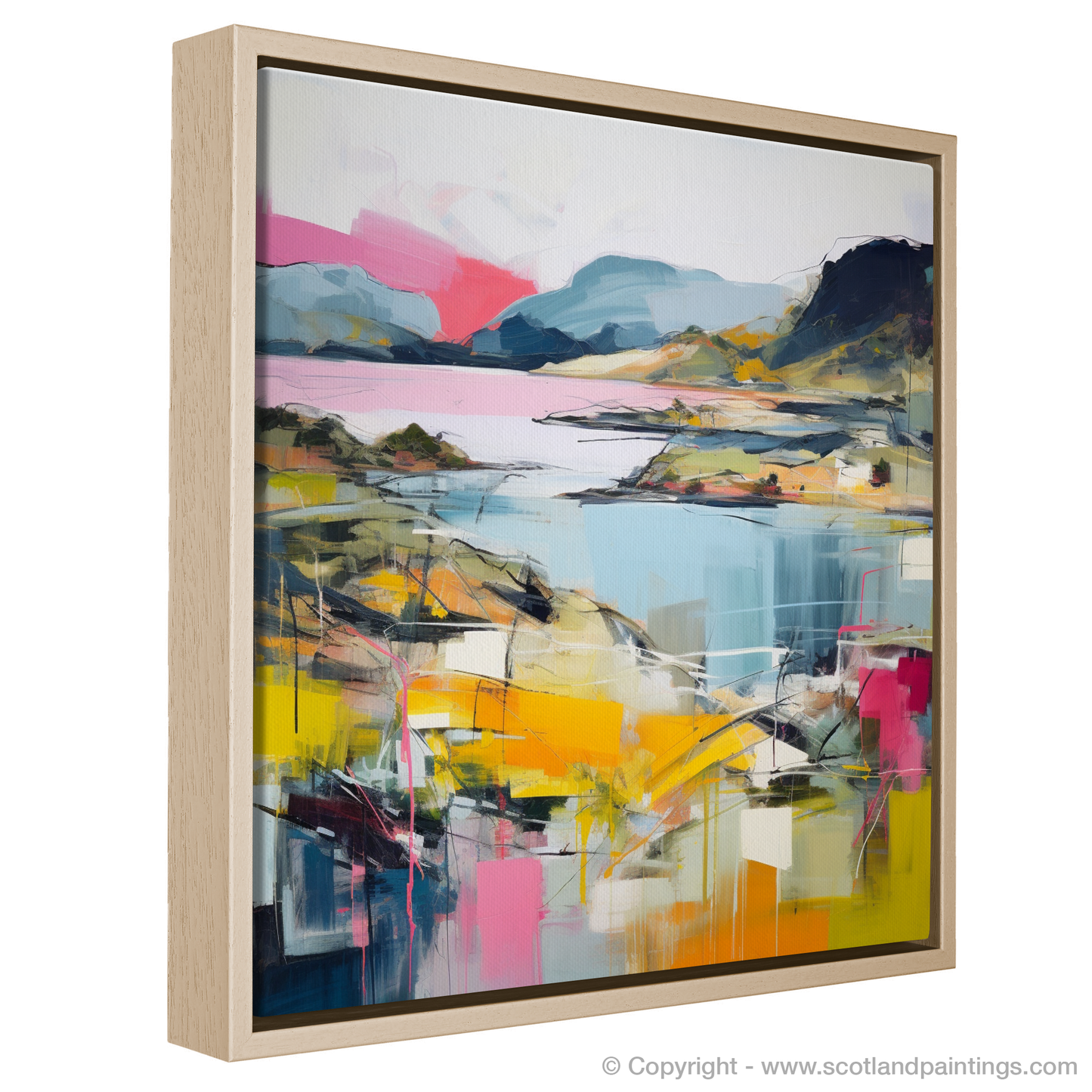 Painting and Art Print of Loch Morar, Highlands in summer entitled "Summer Serenade at Loch Morar".