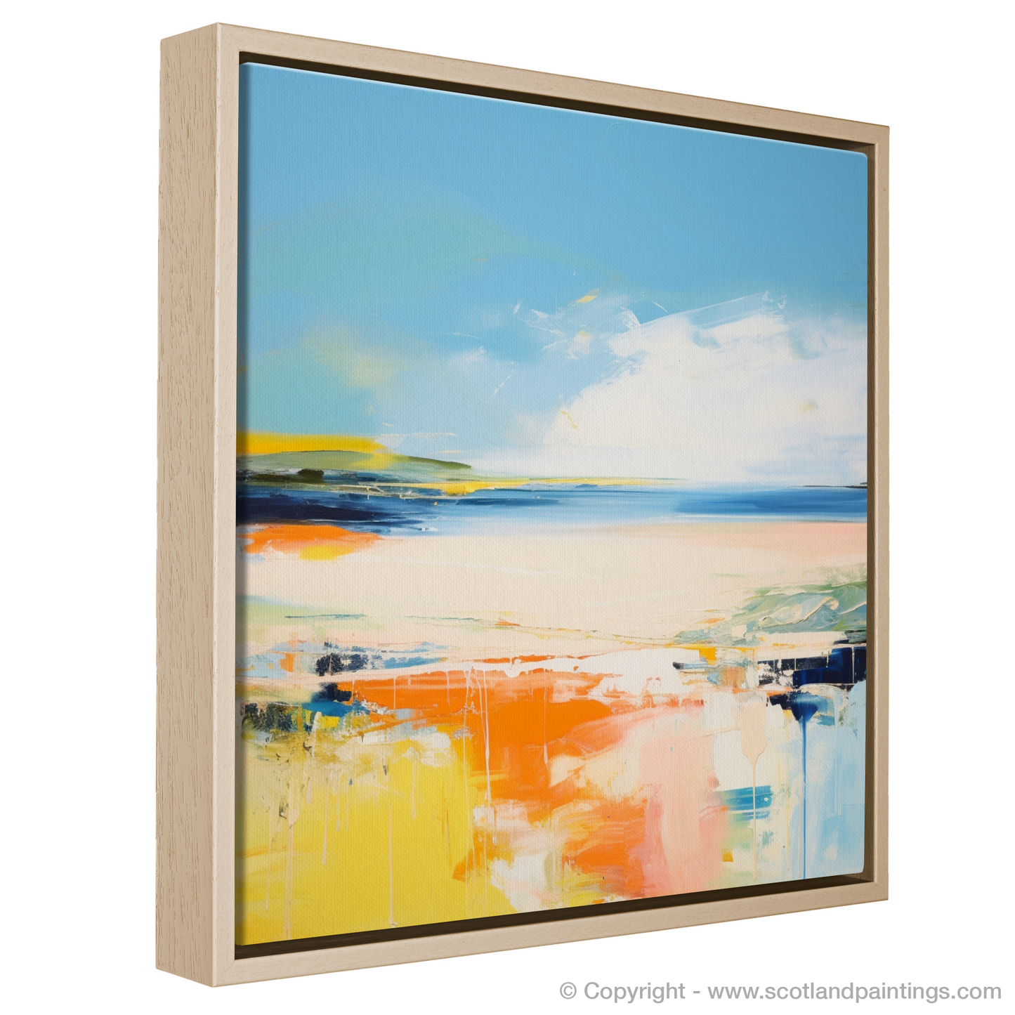 Painting and Art Print of Lunan Bay, Angus in summer entitled "Lunan Bay Summerscape: An Abstract Odyssey".