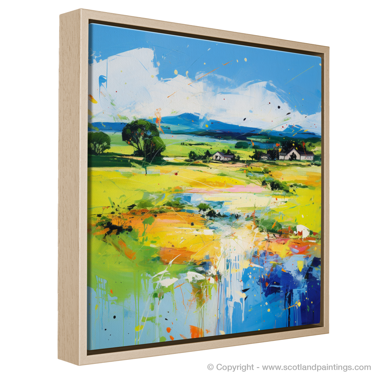 Painting and Art Print of Glenesk, Angus in summer entitled "Summer Burst of Glenesk".