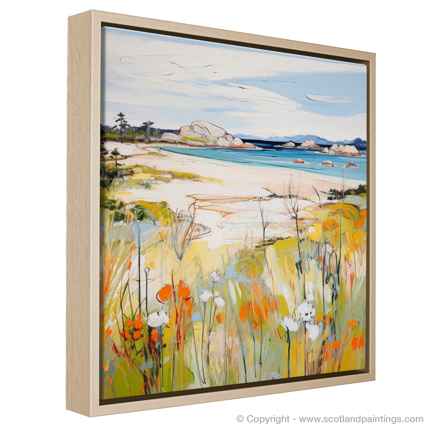 Painting and Art Print of Arisaig Beach, Arisaig in summer entitled "Arisaig Beach Summer Serenade".