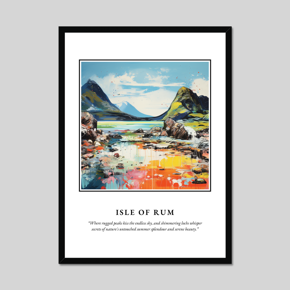 Poster in a black frame