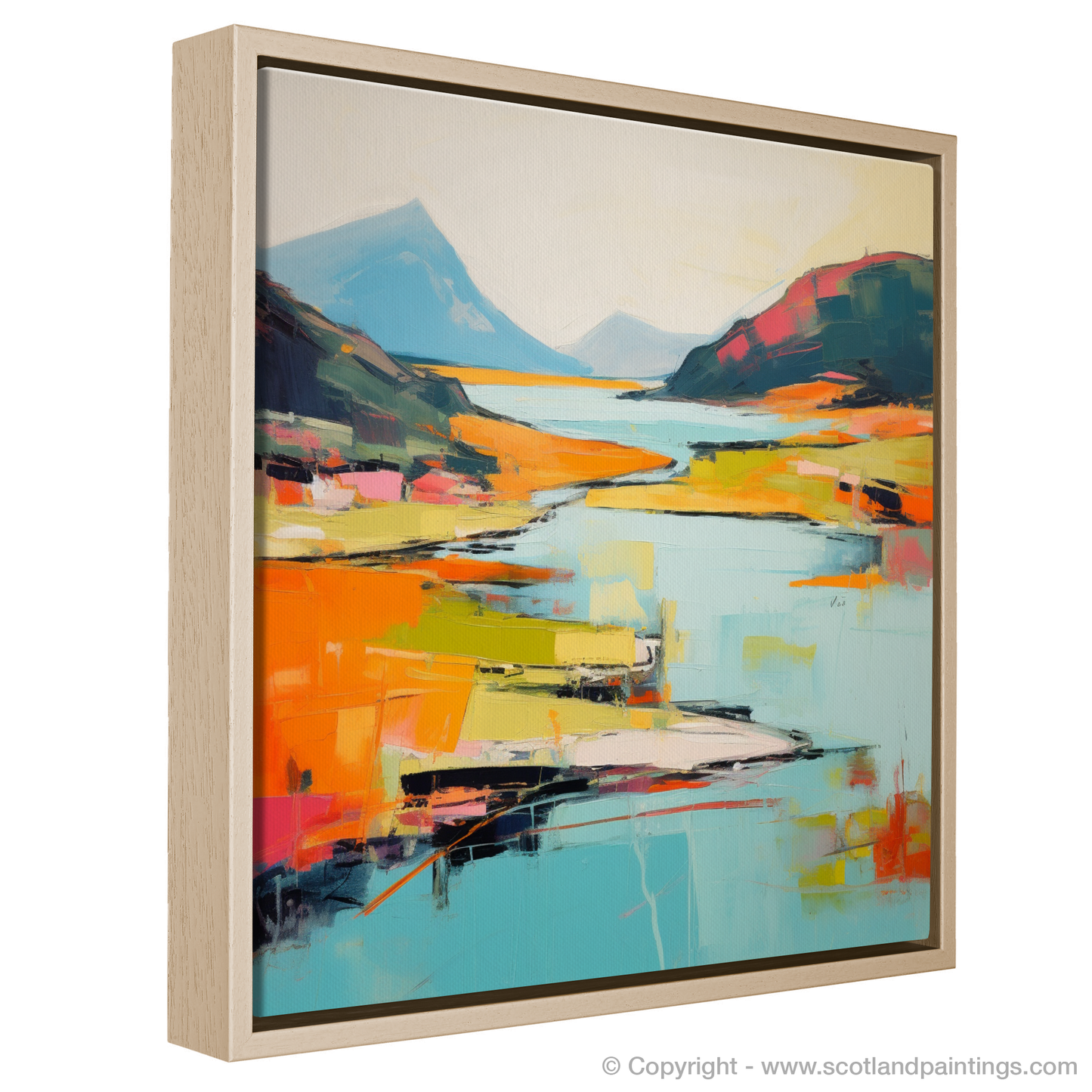 Painting and Art Print of Loch Morar, Highlands in summer entitled "Summer Splendour at Loch Morar".
