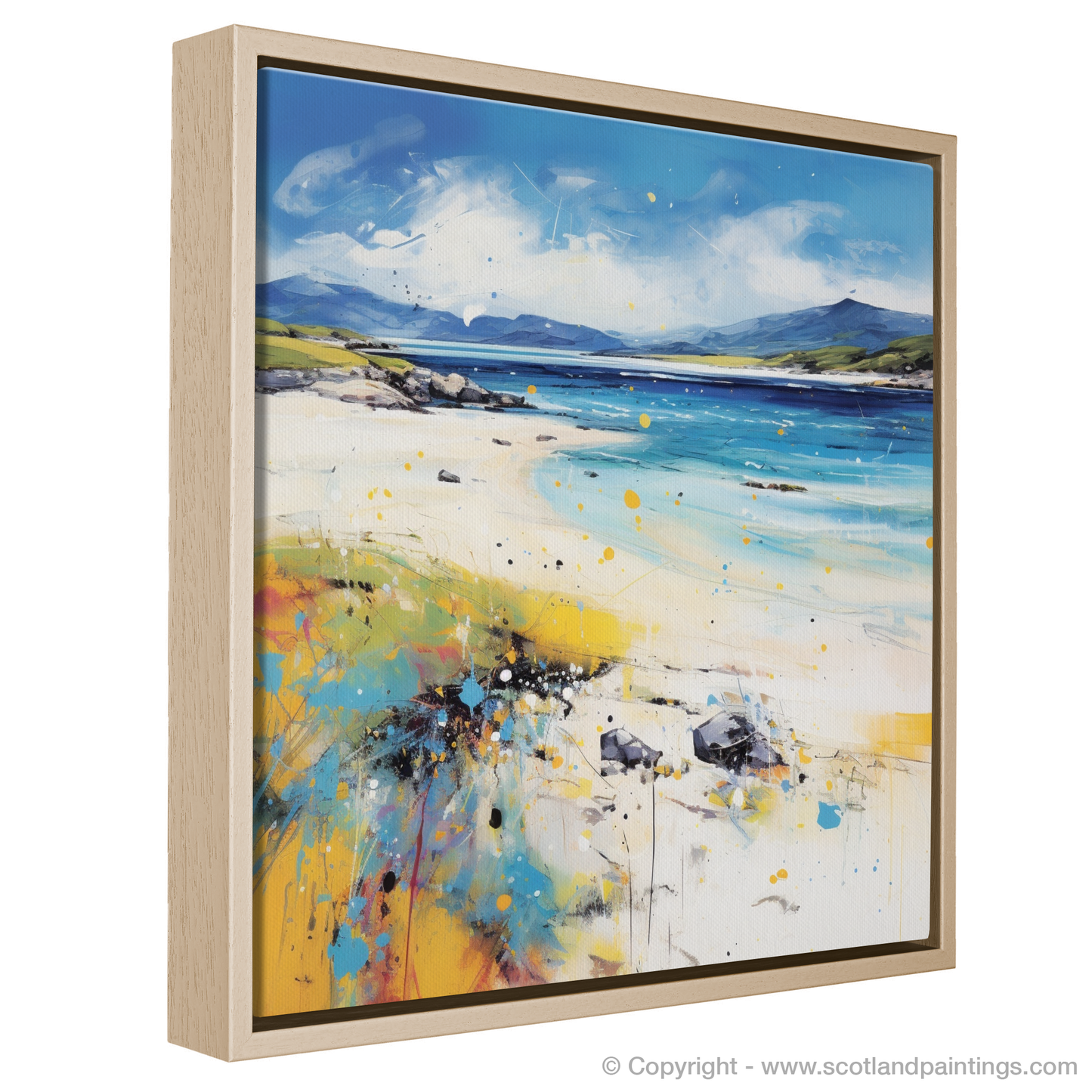 Painting and Art Print of Scarista Beach, Isle of Harris in summer entitled "Summer Breeze at Scarista Beach".