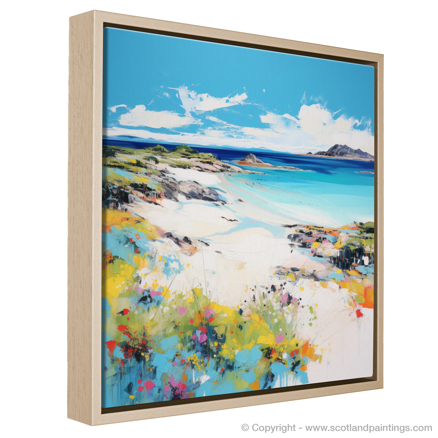 Painting and Art Print of Arisaig Beach, Arisaig in summer entitled "Arisaig Beach Summer Symphony".