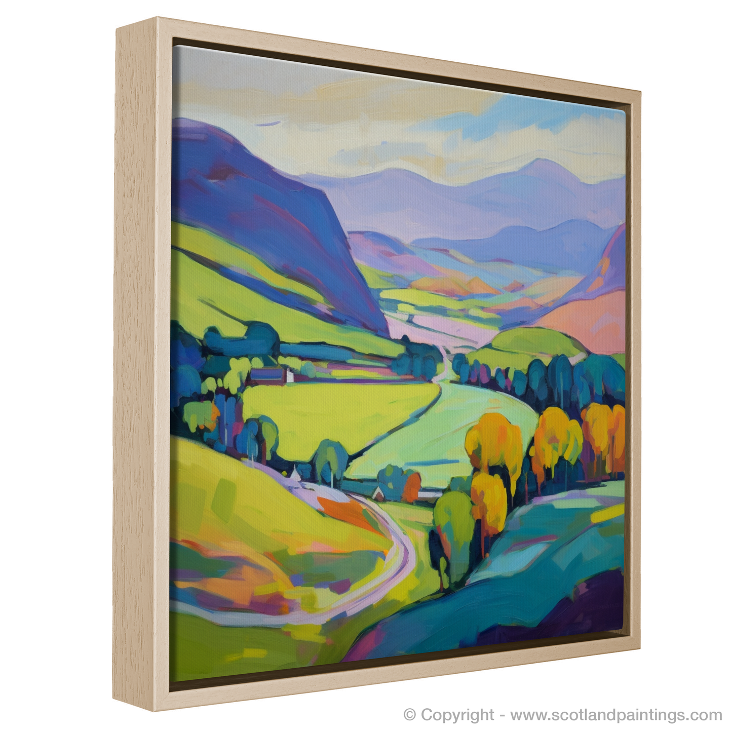 Summer Splendour in Glenlivet: A Cubist Ode to the Scottish Highlands