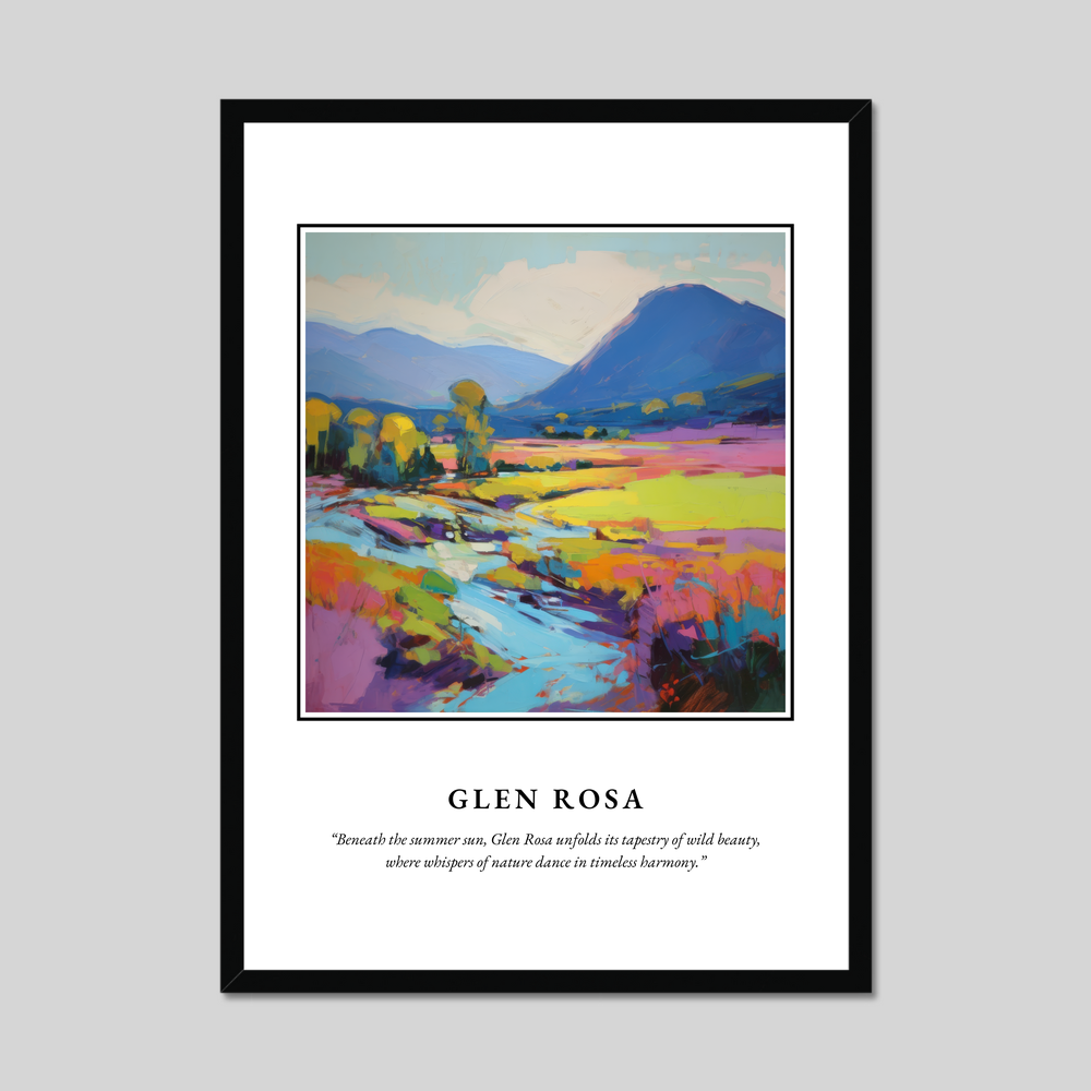 Poster in a black frame