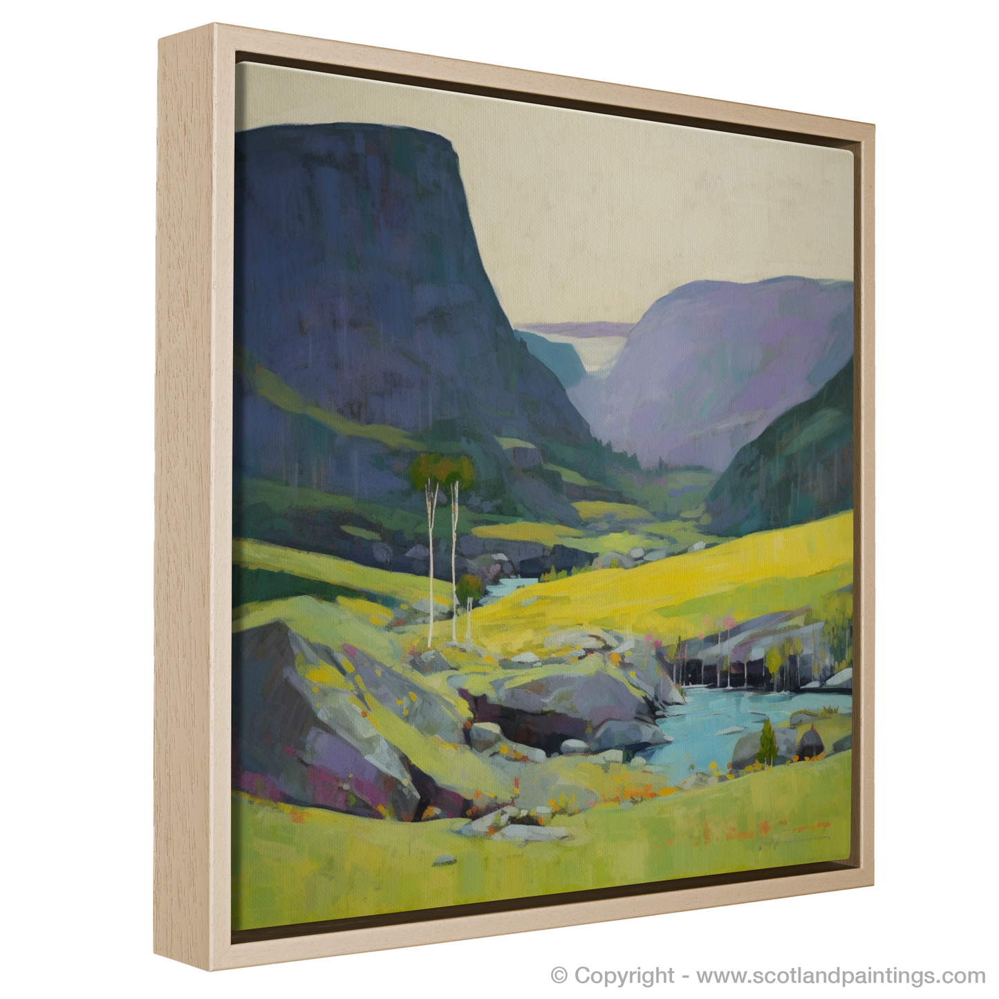 Abstract Elegance of Glencoe: Lady's-mantle and Waterfall Whispers