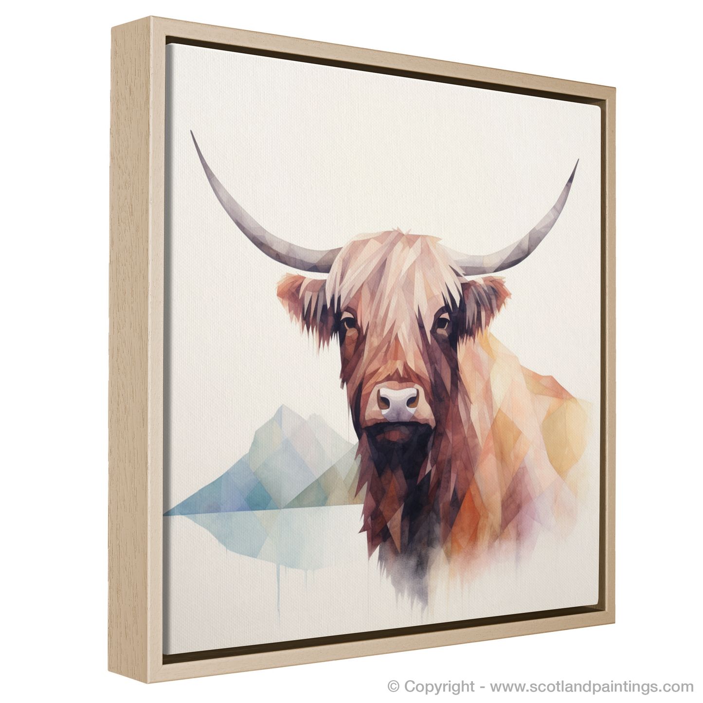 Highland Elegance: A Minimalist Homage to Scotland's Majestic Cow