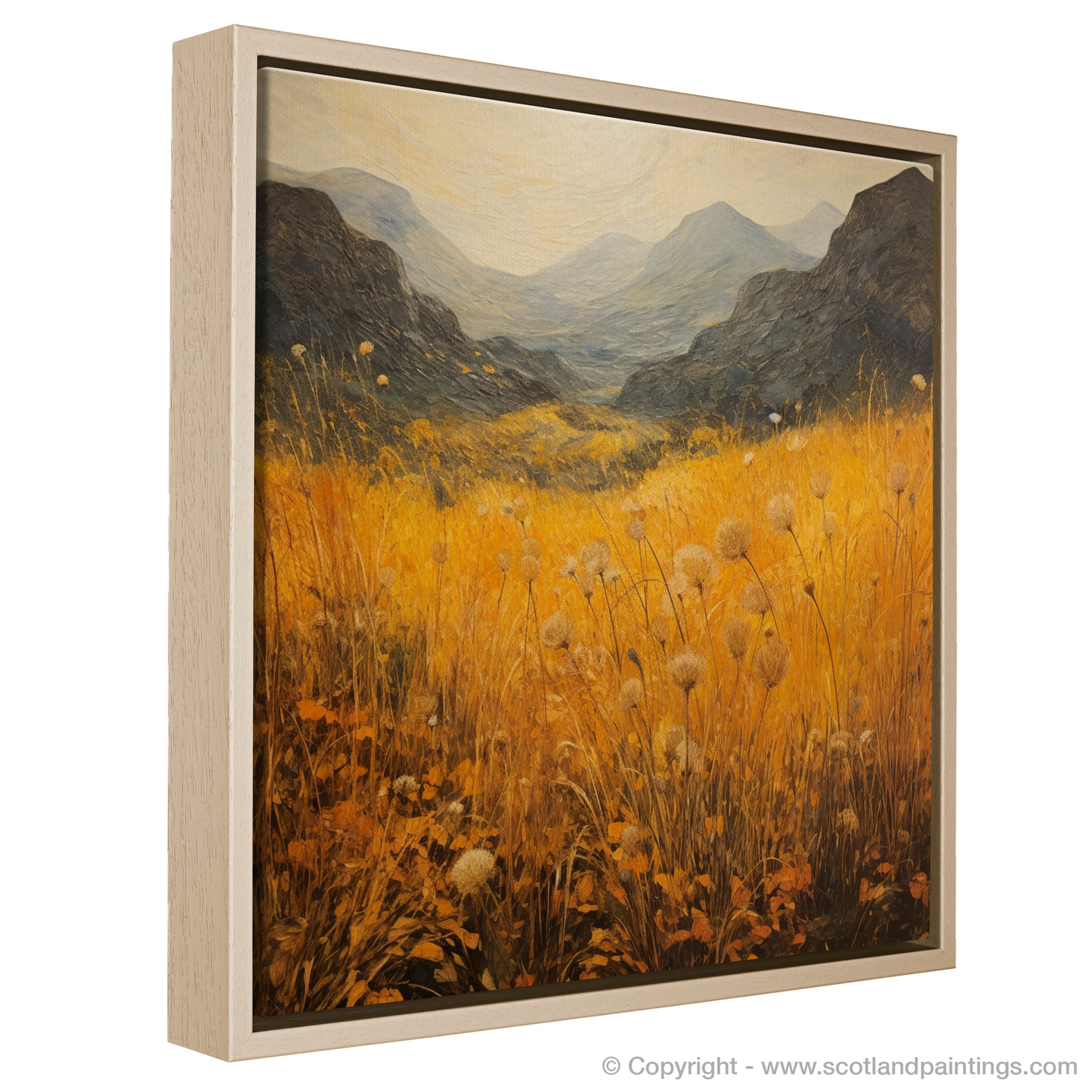 Golden Bracken of Glencoe: A Color Field Journey into the Scottish Highlands