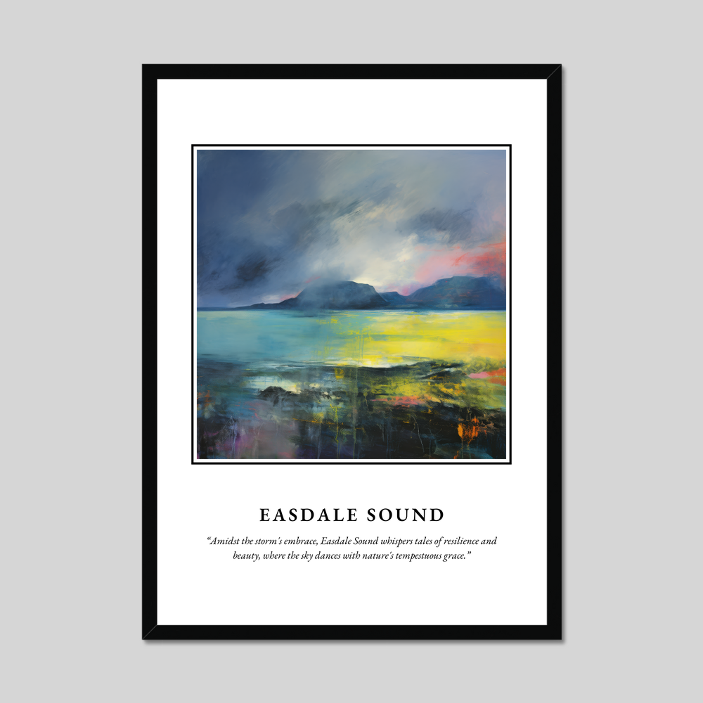 Poster in a black frame