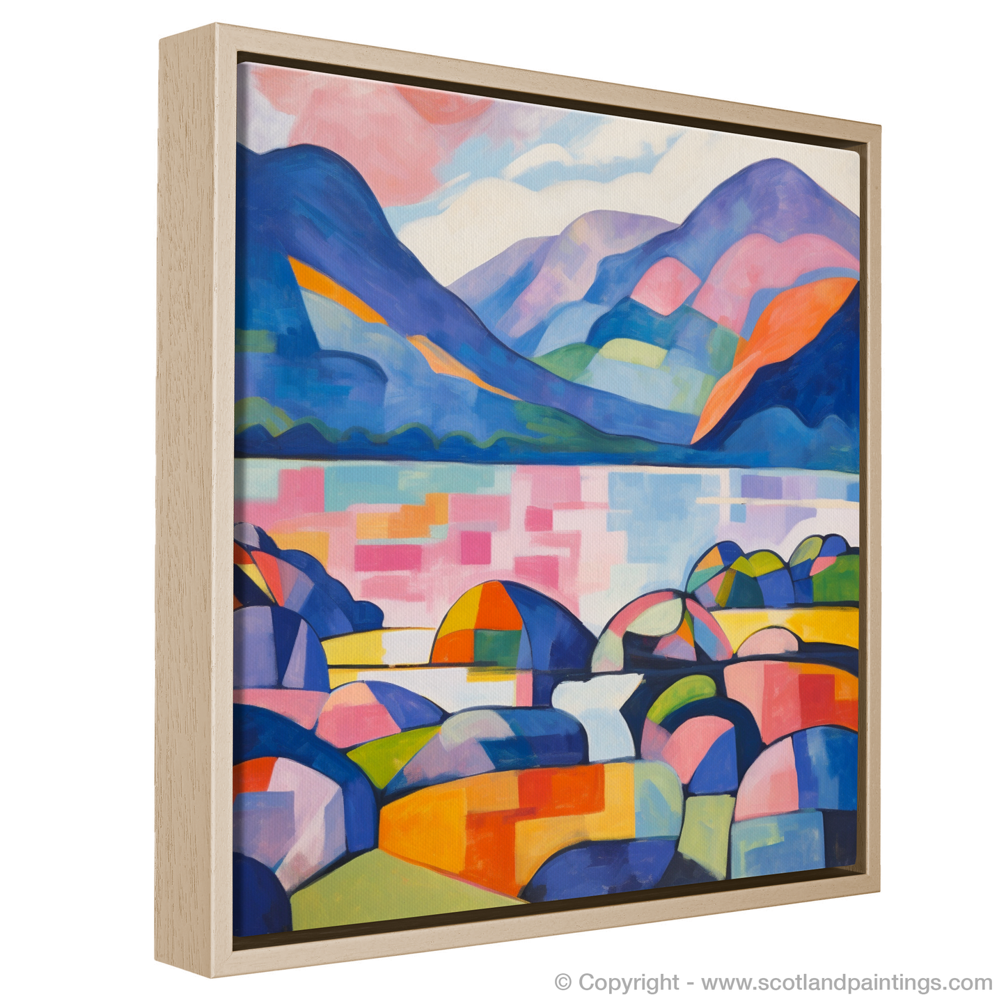 Painting and Art Print of Loch Lochy, Highlands in summer entitled "Summer Symphony of Loch Lochy Highlands".