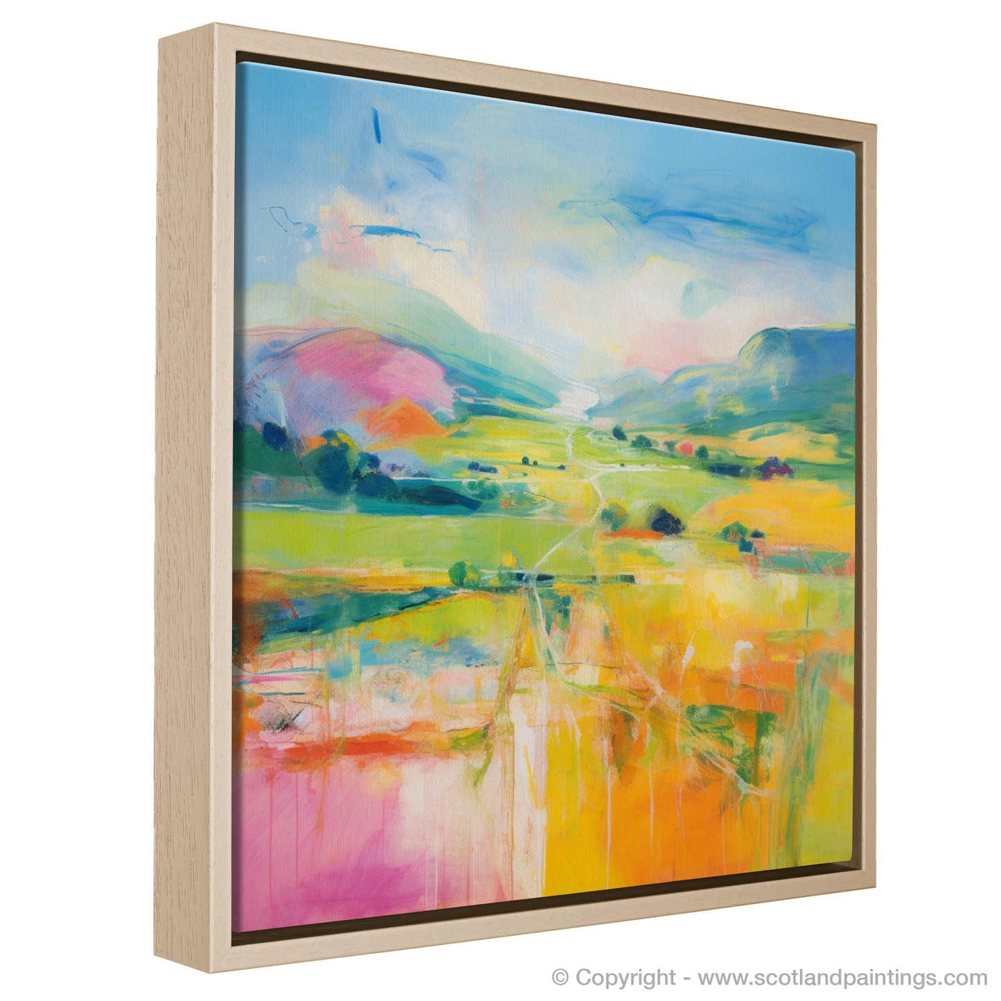 Painting and Art Print of Glendevon, Perth and Kinross in summer. Summer Symphony in Glendevon.
