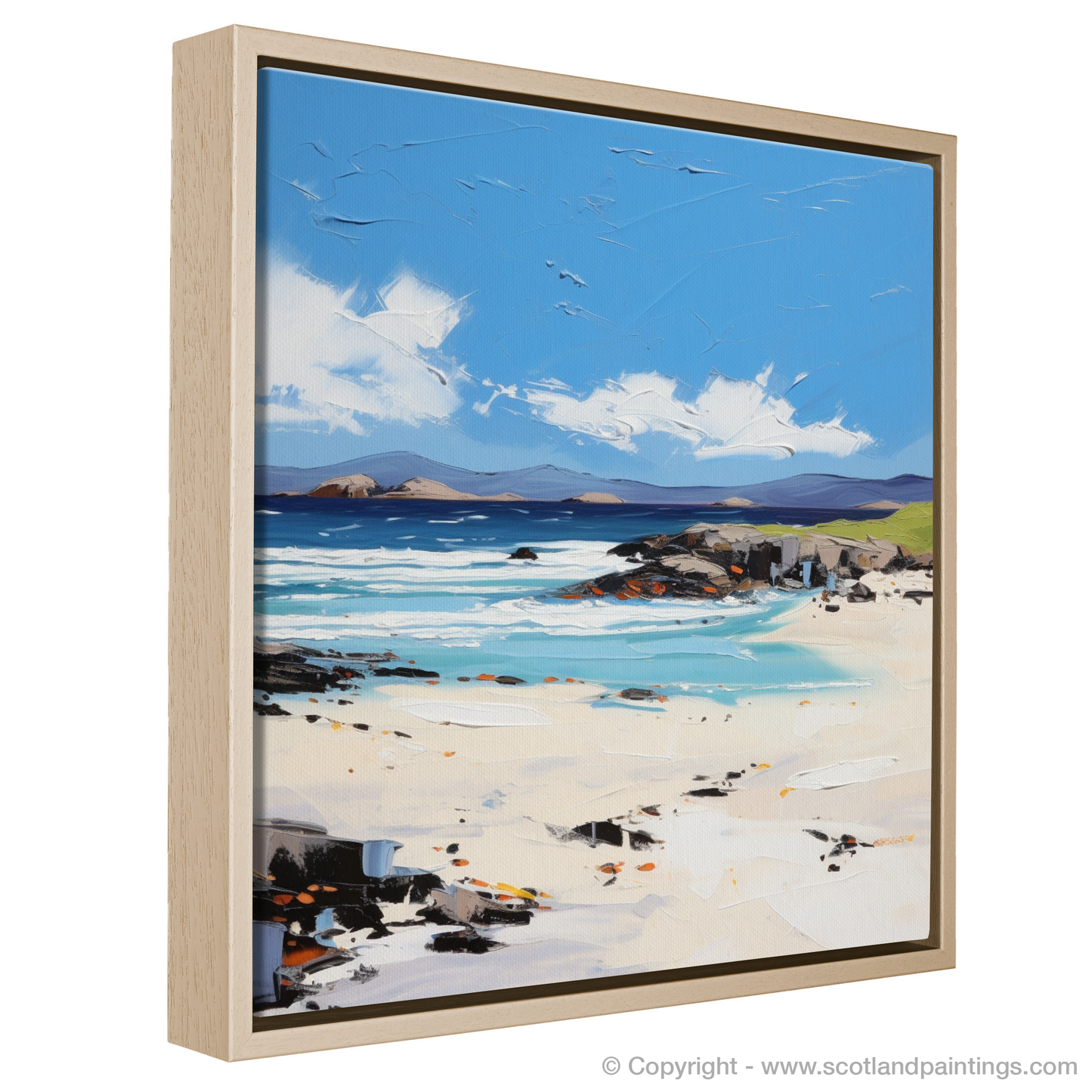 Painting and Art Print of Scarista Beach, Isle of Harris in summer entitled "Summer Serenade at Scarista Beach".