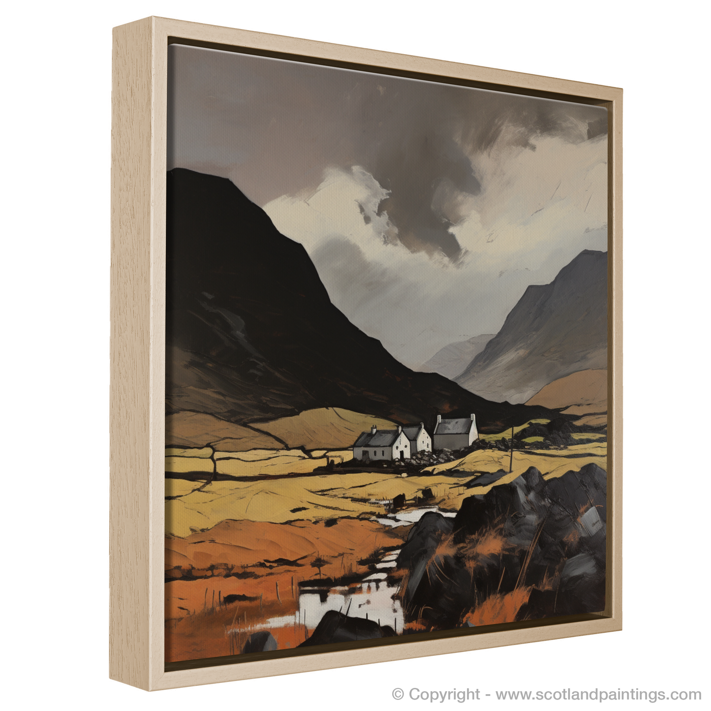 Painting and Art Print of Càrn an Tuirc entitled "Càrn an Tuirc Unleashed: An Expressionist Ode to the Scottish Highlands".