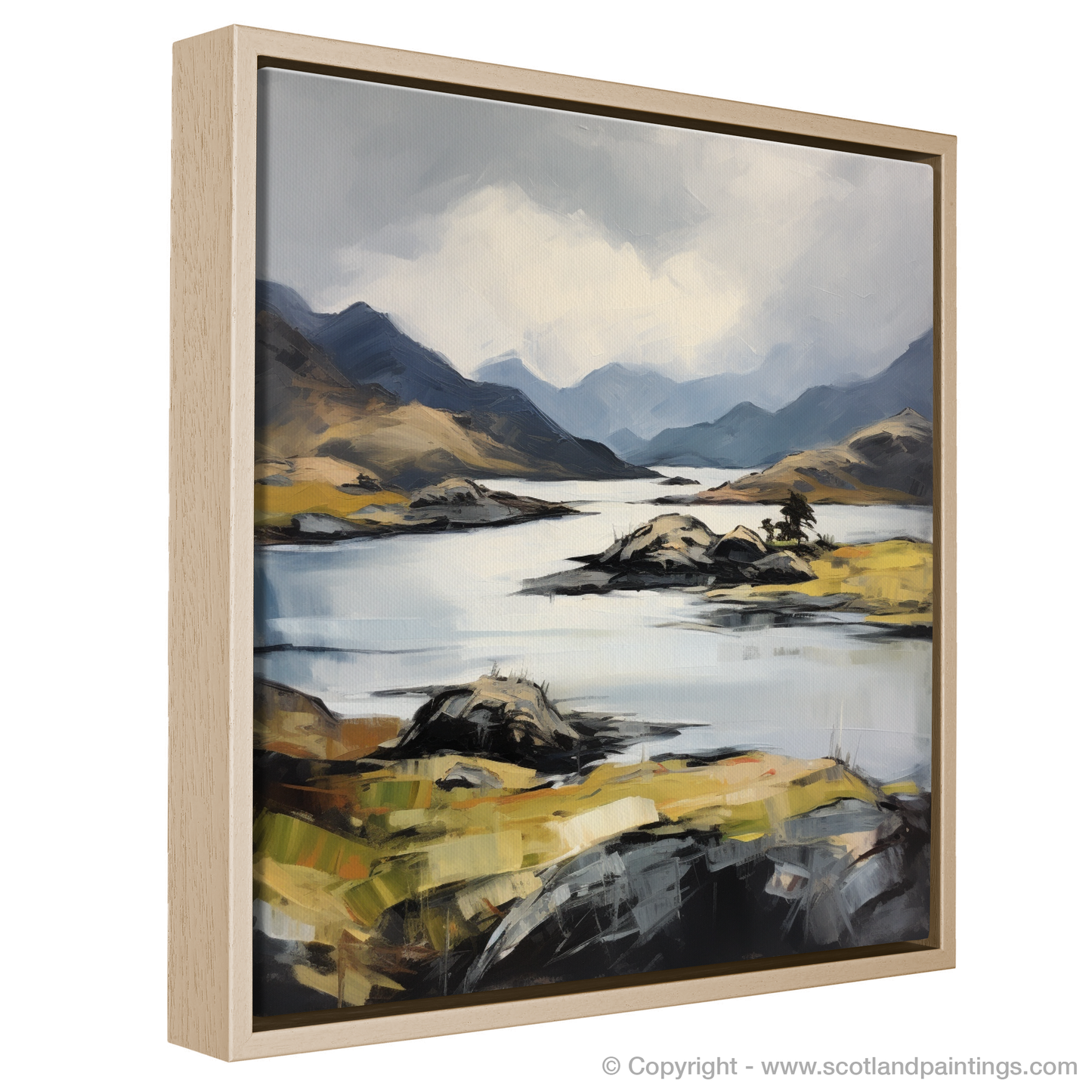 Painting and Art Print of Loch Morar, Highlands entitled "Expressionist Echoes of Loch Morar".