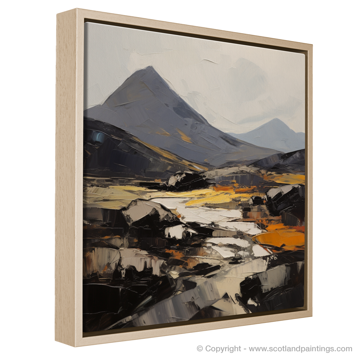 Painting and Art Print of Ben More, Isle of Mull entitled "Majestic Ben More: An Expressionist Ode to Scotland's Highlands".