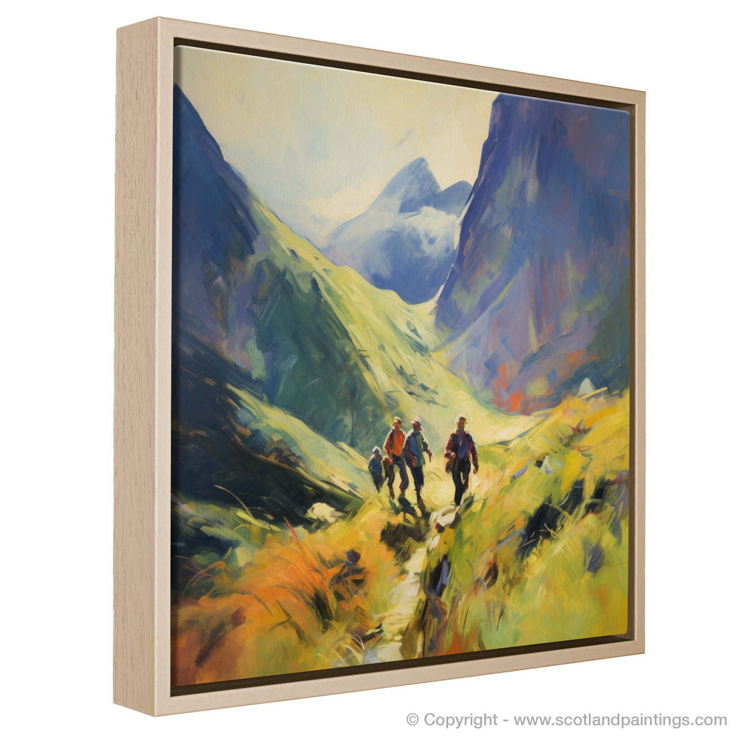 Hikers' Odyssey Through Vibrant Glencoe